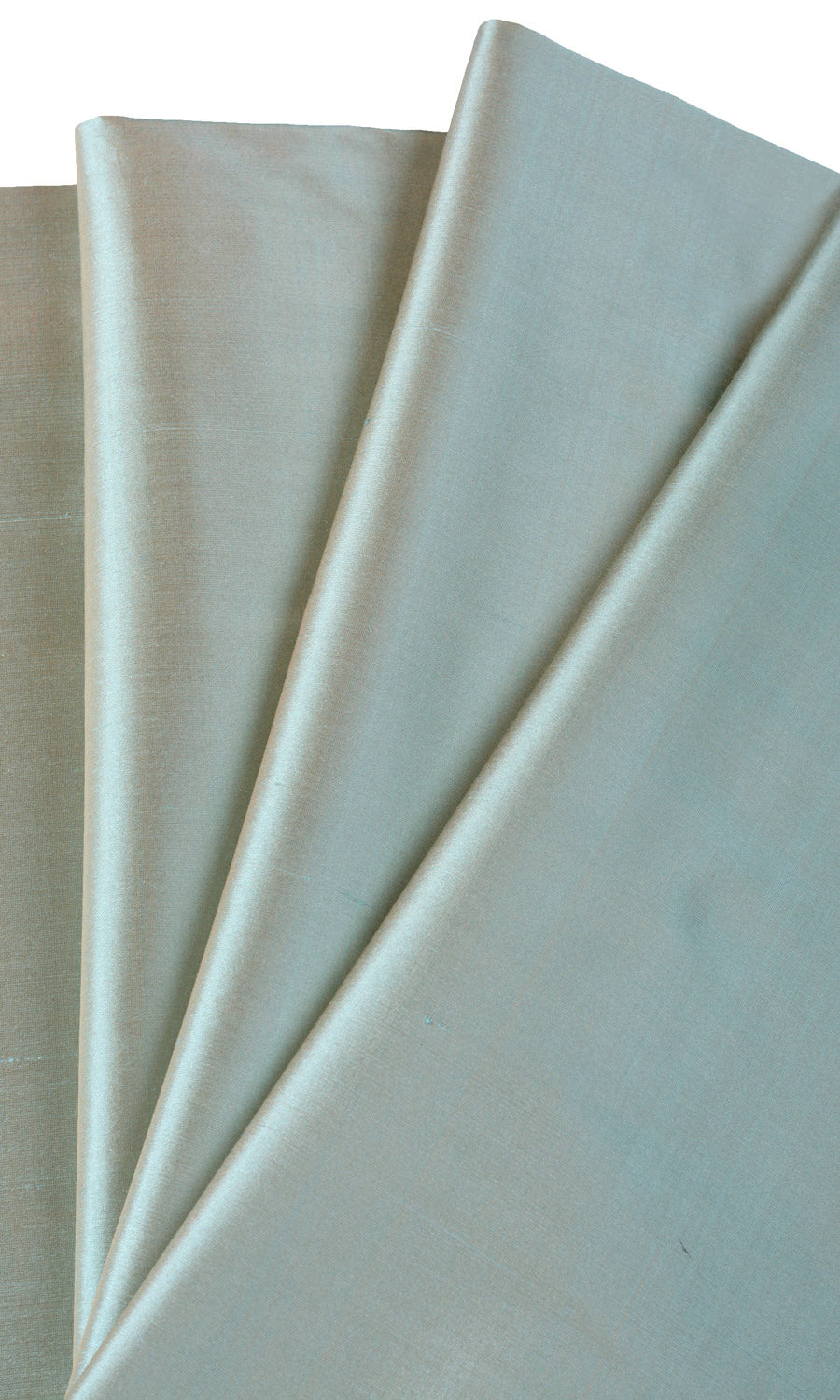 Shantung Silk Fabric Material By the Yard (Turquoise/ Bronze)