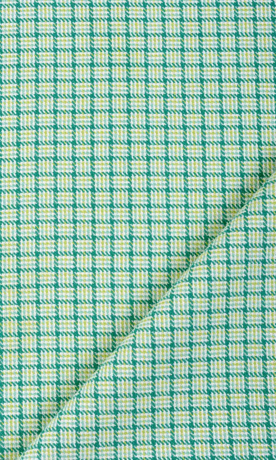 Basketweave Cotton Window Treatments Fabric Sample (Green/ Blue)