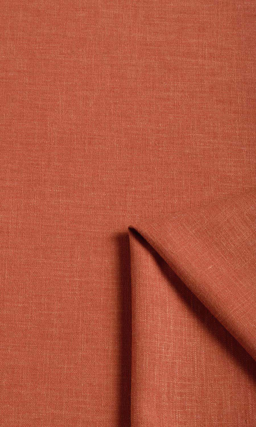 Poly-Cotton Blend Pinch Pleat, Rod Pocket, Eyelet Curtains (Orange-Red)