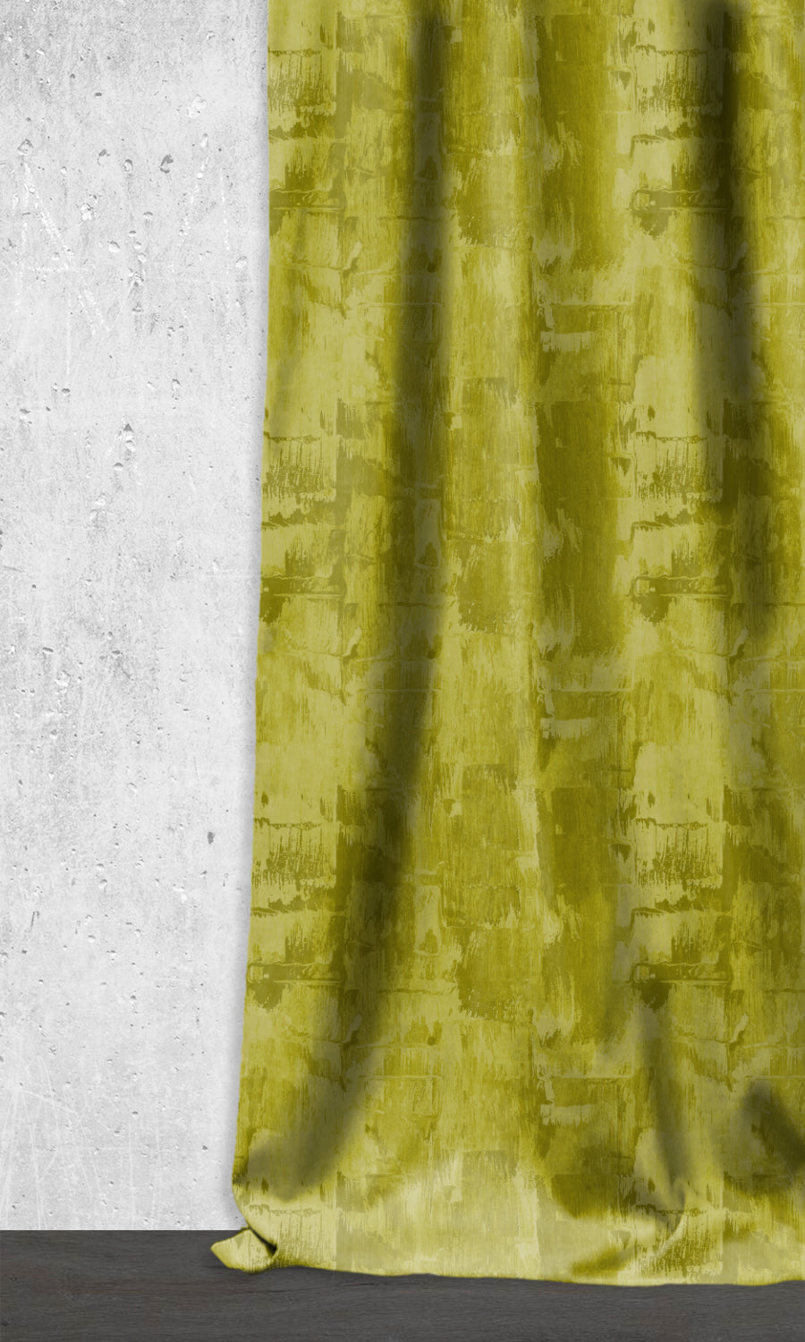 Dimout Striped Window Treatments Fabric Sample (Pear Green/ Moss)