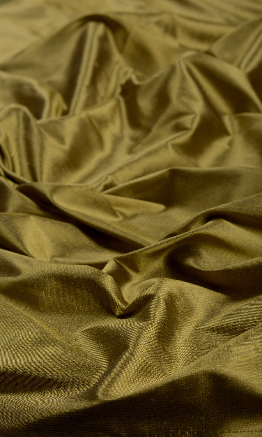 Shantung Silk Home Textile Fabric Material Sample (Olive Green)