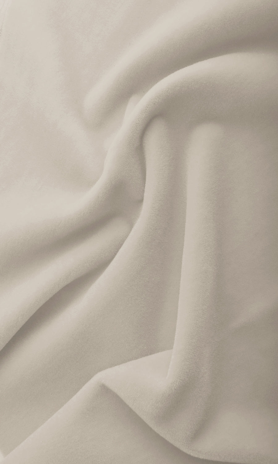 Velvet Home Textile Fabric Material Sample (Cream)