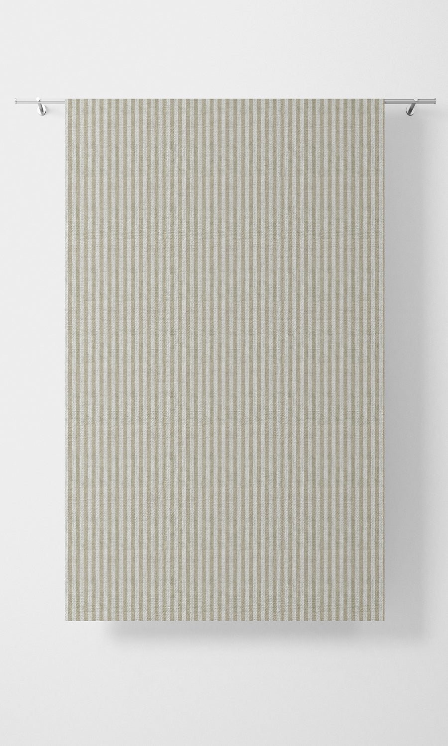 Striped Home Textile Fabric Material Sample (Beige/ White)