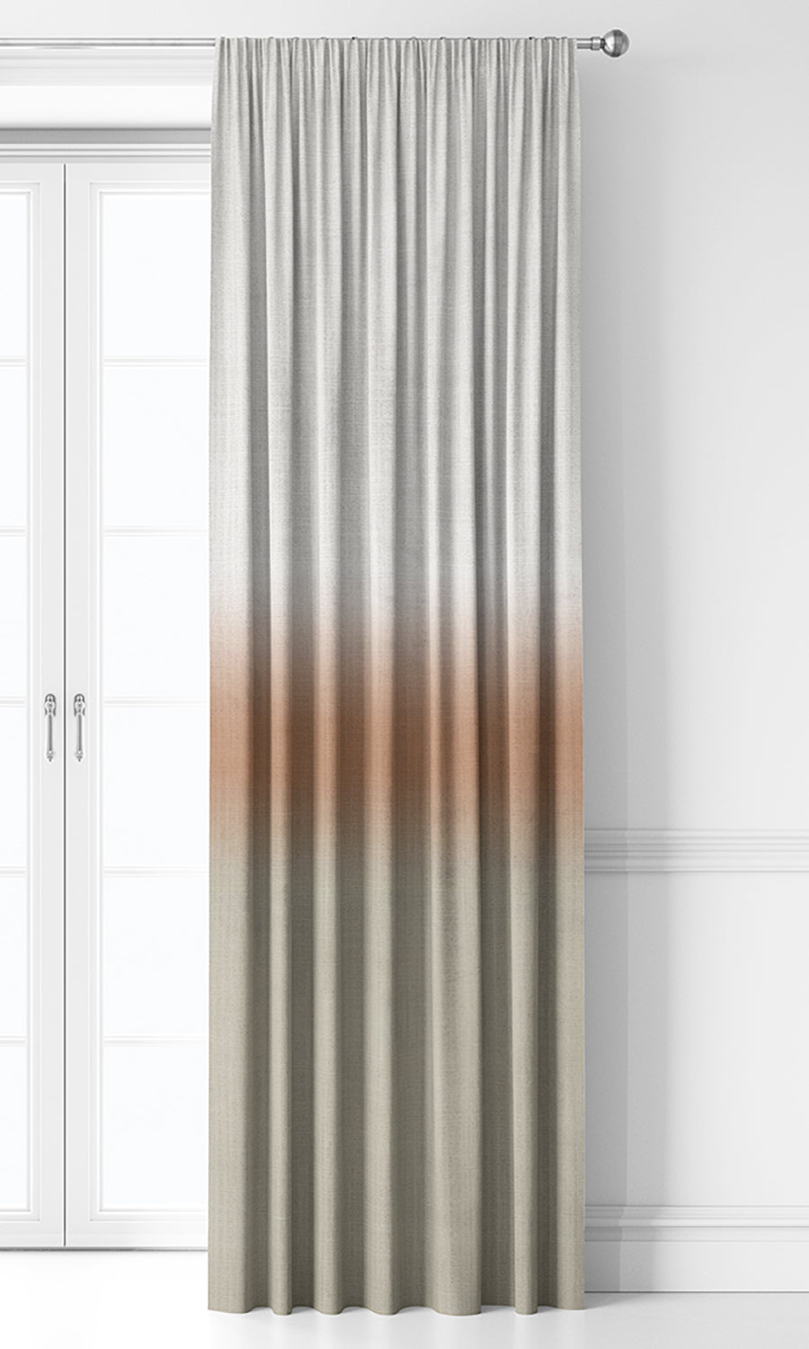3-Tone Ombre Home Décor Fabric By the Yard (Rust Orange/ Beige)