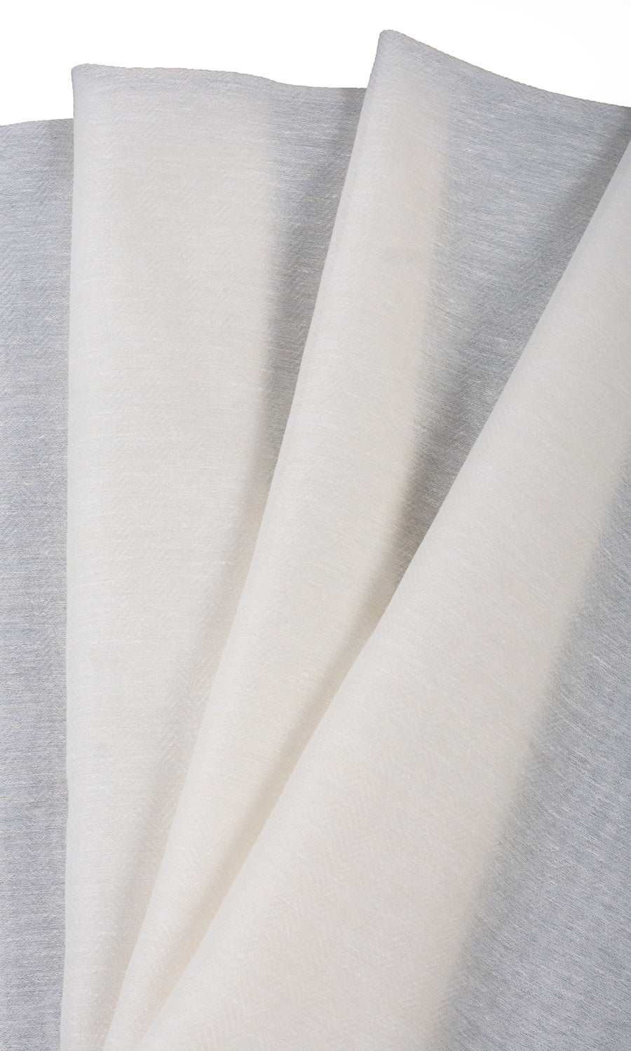 Textured Sheer Home Textile Fabric Material By the Yard (Warm White)