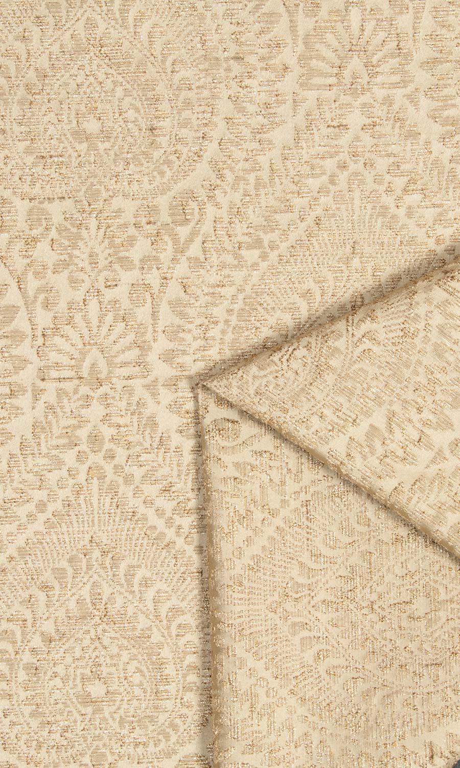 Textured Floral Home Décor Fabric By the Yard (Beige)