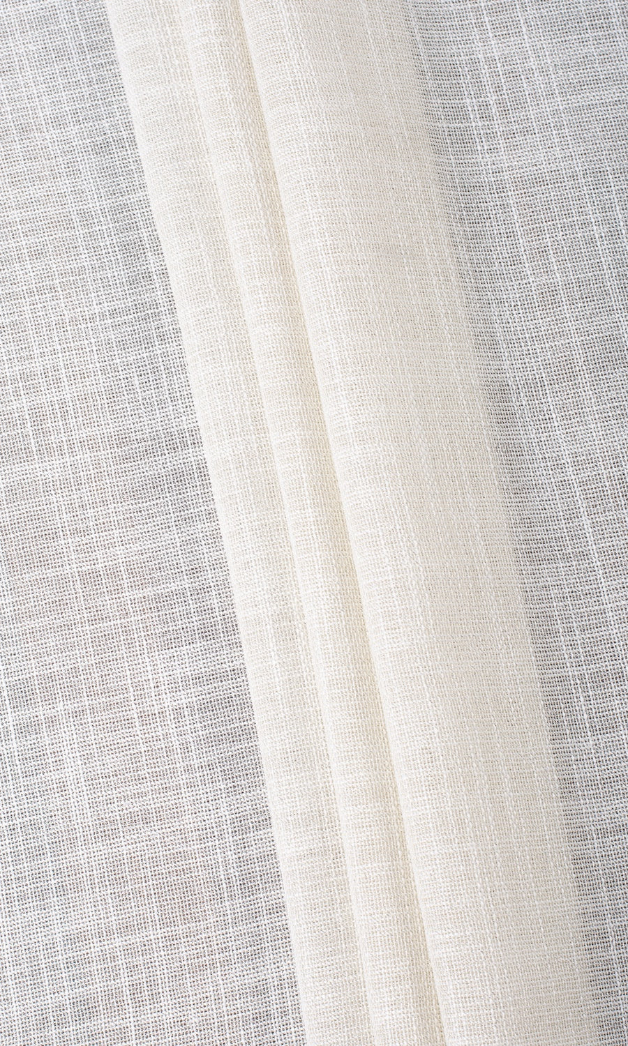 Textured Sheer Home Textile Fabric Material By the Yard (Parchment White/ Greige)