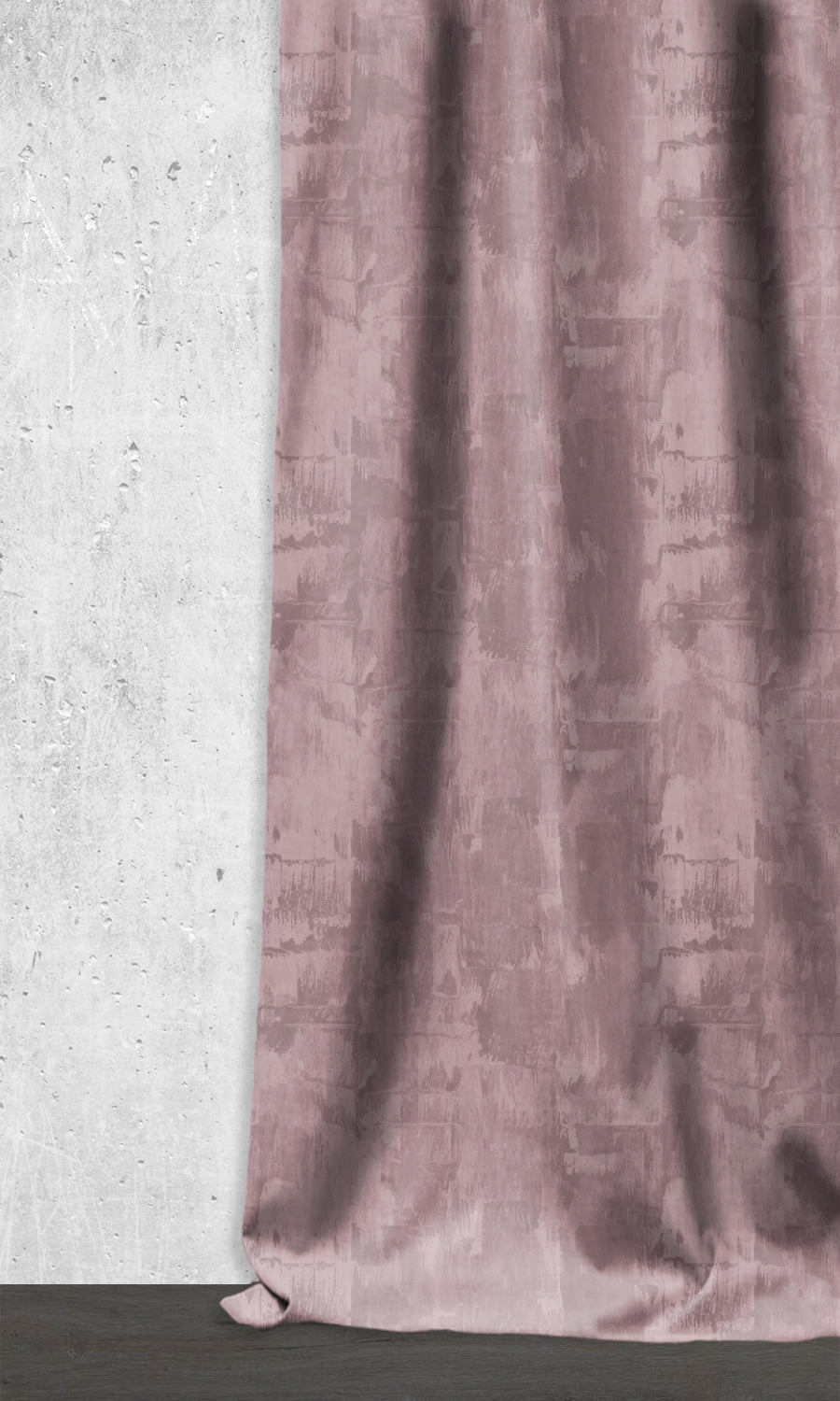 Room Darkening Striped Window Treatments Fabric By the Yard (Blush Pink)