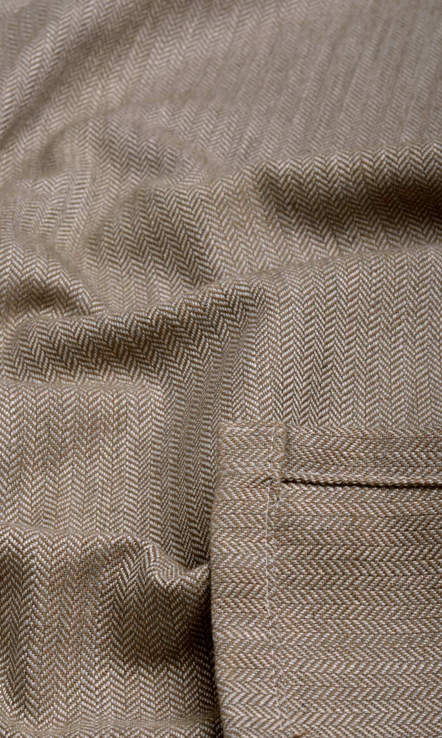 Herringbone Textured Fabric Sample for Curtains & Drapes (Brown)