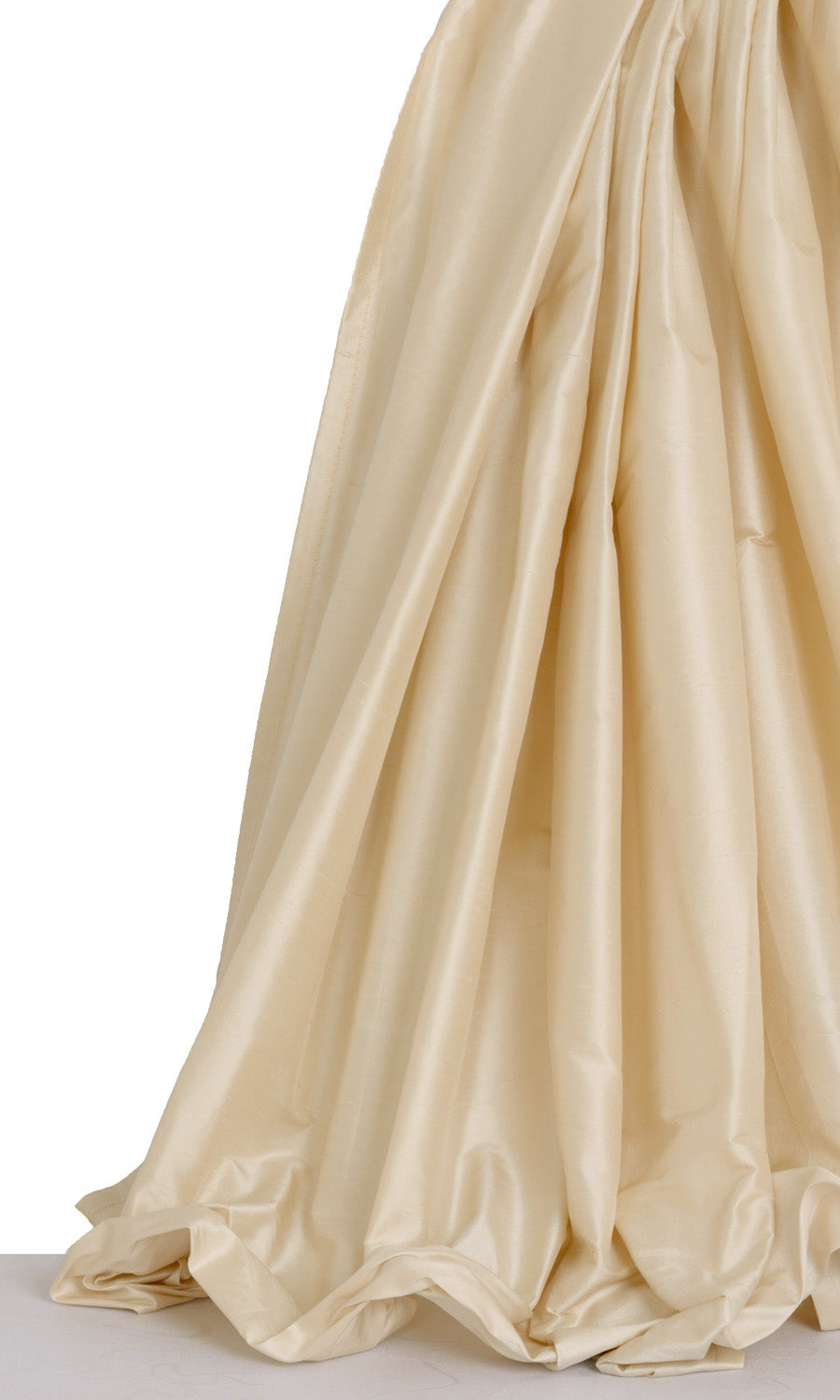 Shantung Silk Window Treatments Fabric By the Yard (Pale Beige)