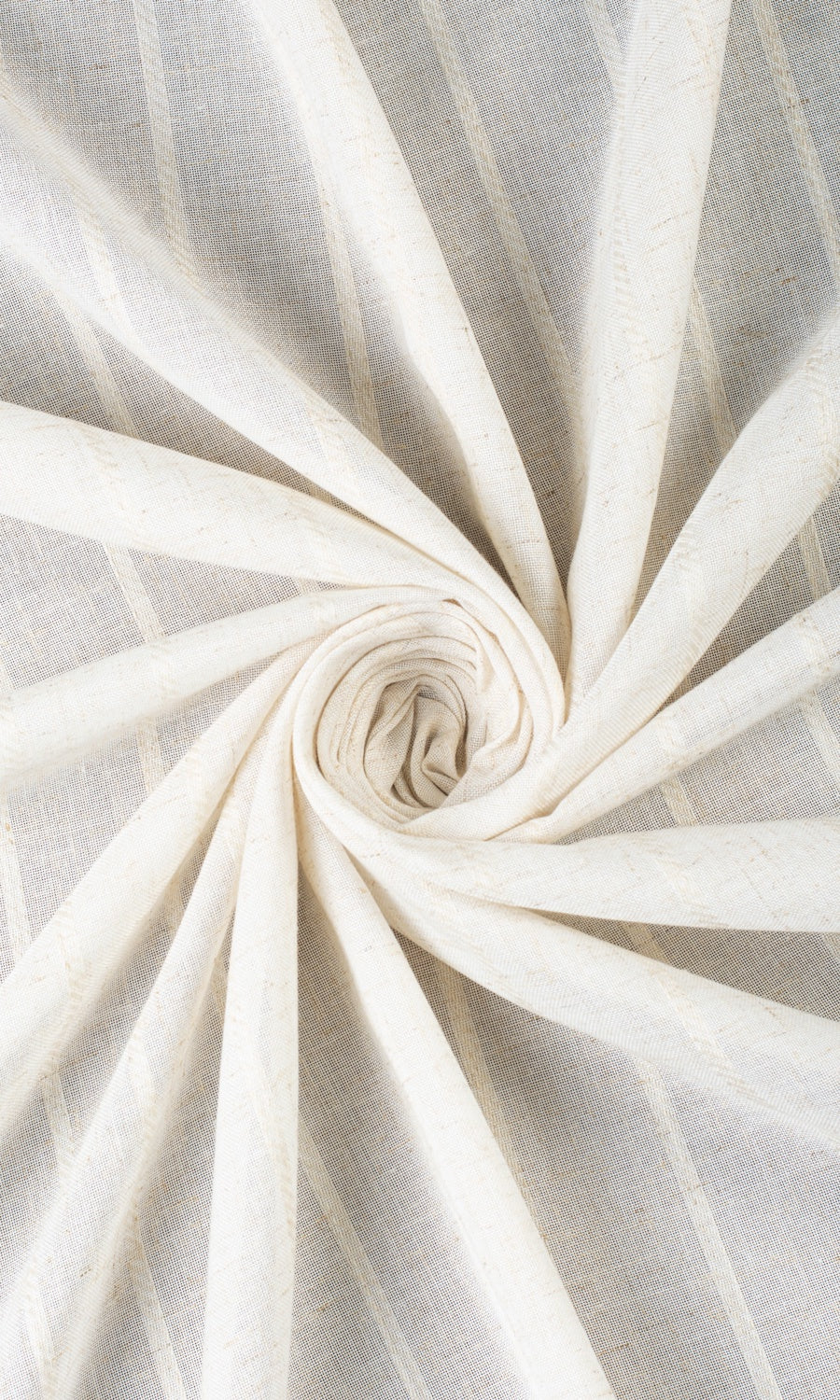 Striped Sheer Fabric Material By the Yard (Cream/ Ivory)