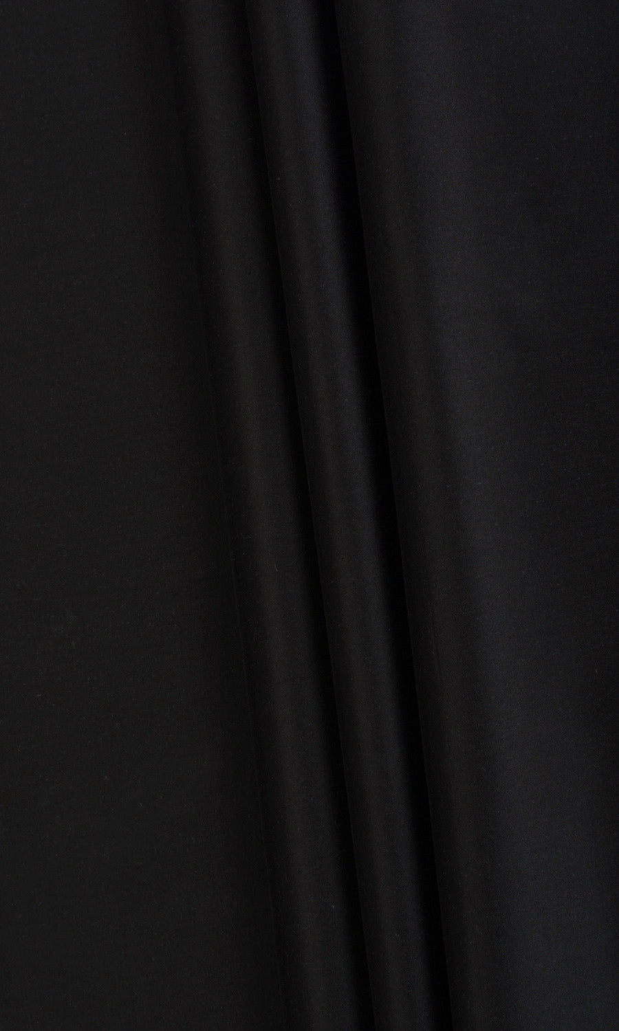 Shantung Silk Fabric By the Yard for Curtains & Drapes (Black)