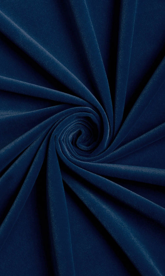 Velvet Home Décor Fabric By the Yard (Midnight Blue)
