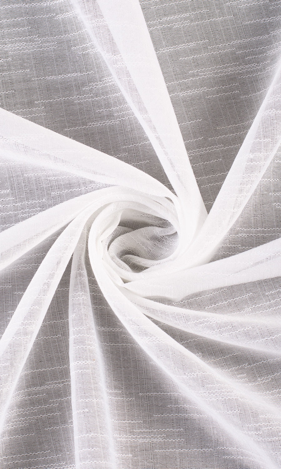 Textured Sheer Fabric Material By the Yard (White)
