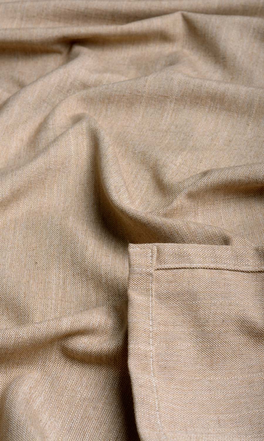 Plain Linen Texture Fabric Sample for Curtains & Drapes (Cinnamon Brown)