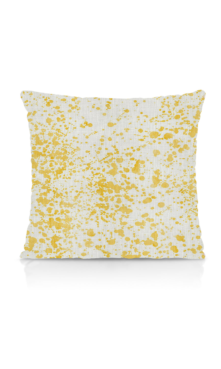 Abstract Print Home Textile Fabric Material By the Metre (White/ Yellow)