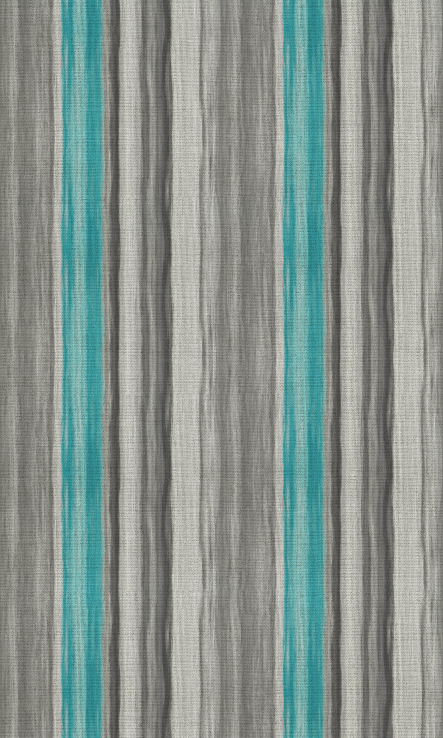 Watercolor Effect Striped Fabric Material By the Metre (Grey/ Blue)