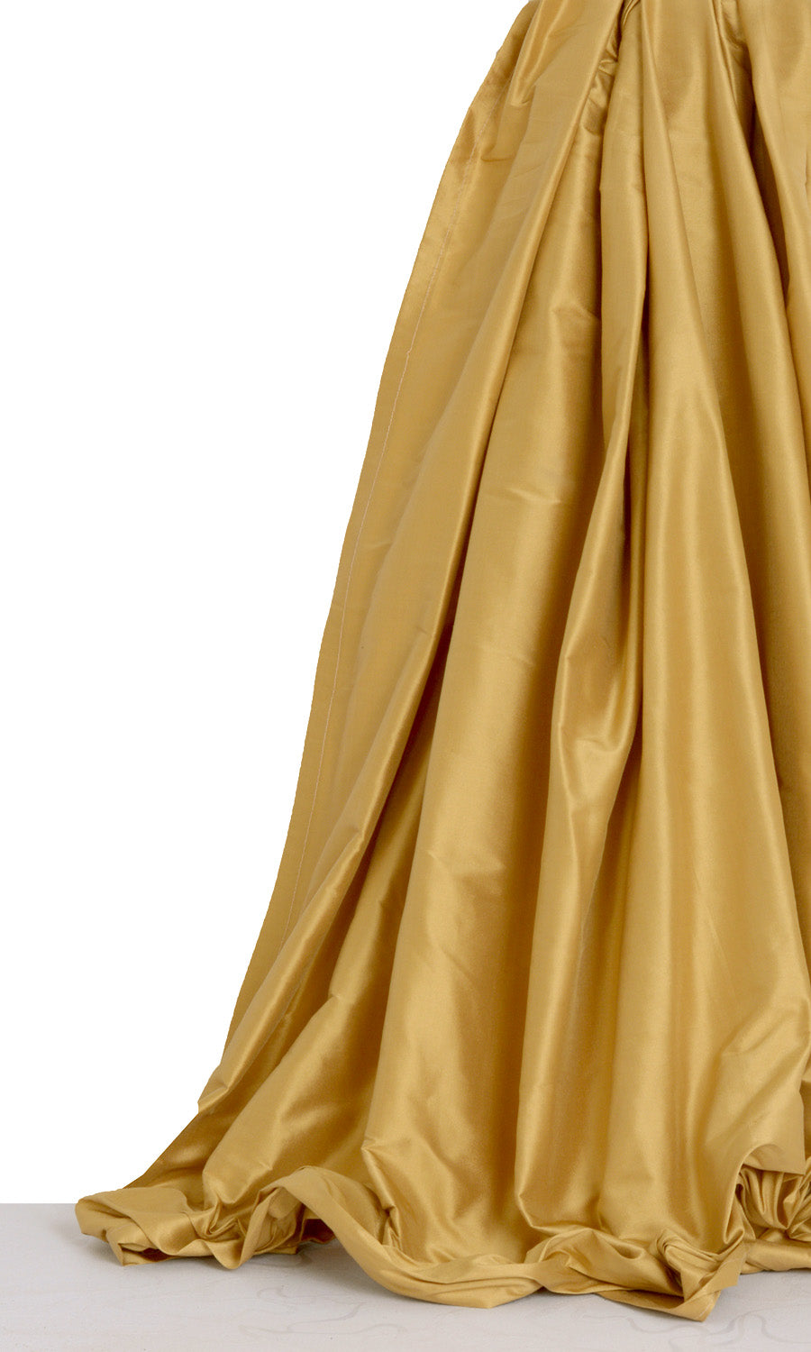 Shantung Silk Window Treatments Fabric By the Yard (Ochre/ Burnt Yellow)