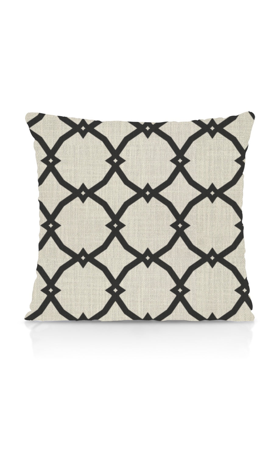 Print Home Textile Fabric Material By the Metre (Black/ Ivory)