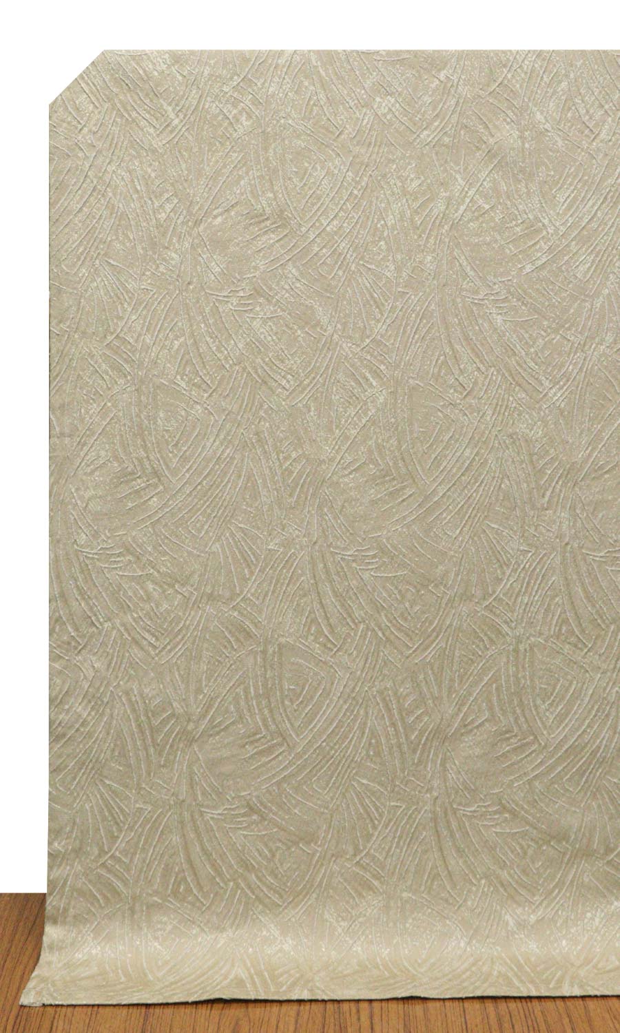 Self-Patterned Poly-Cotton Window Treatments Fabric By the Yard (Caramel Brown)