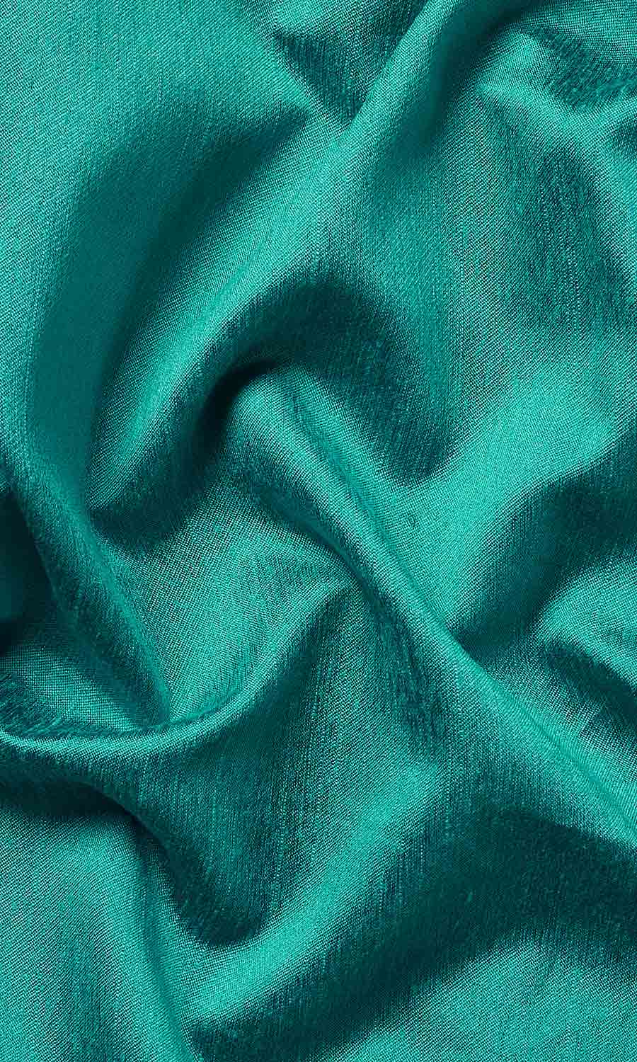 Faux Silk Window Treatments Fabric By the Yard (Turquoise Blue)
