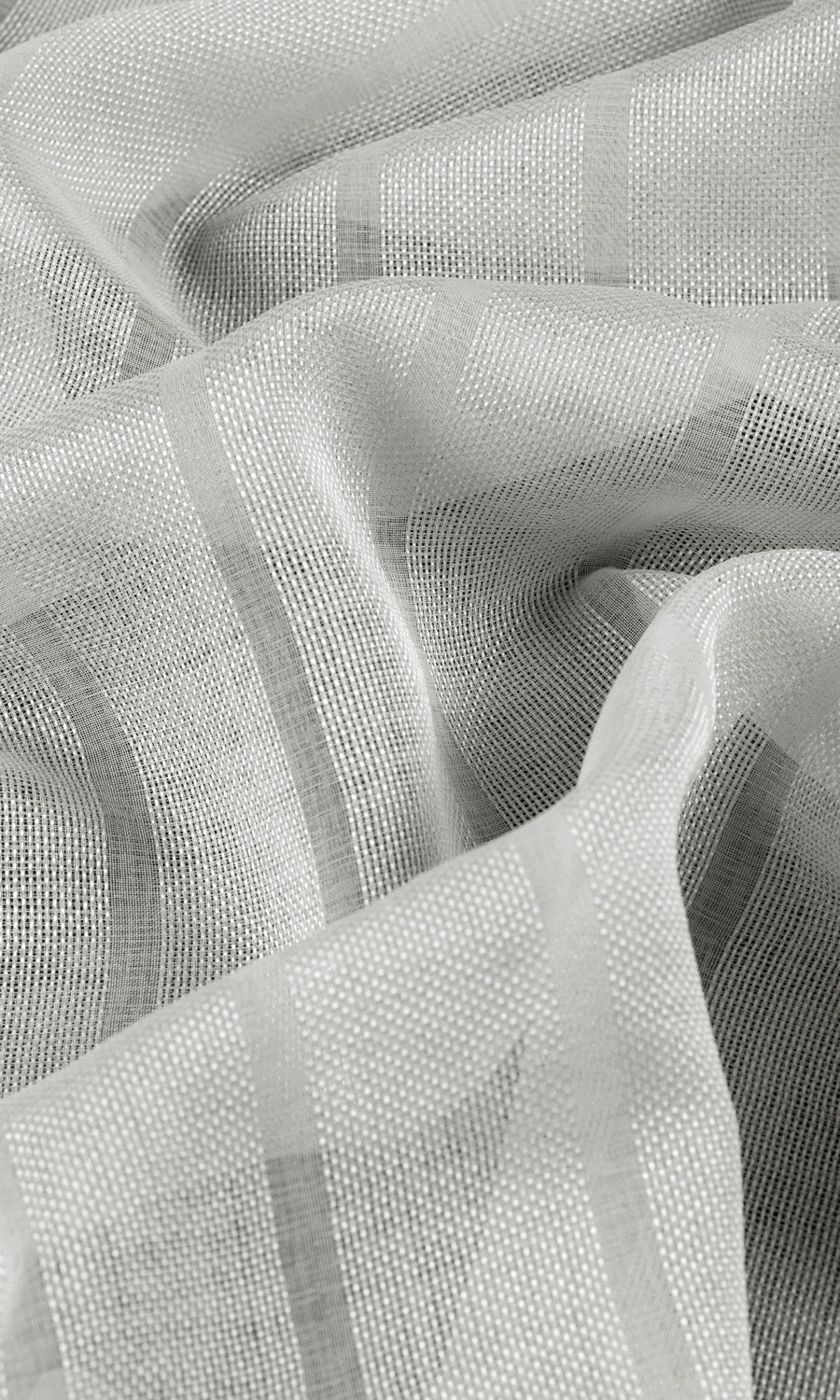 Textured Striped Sheer Fabric Material By the Yard (Grey)