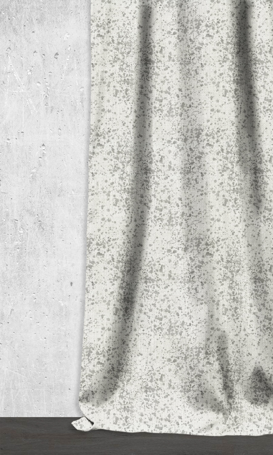 Abstract Print Home Décor Fabric Sample (Eggshell White/ Grey)