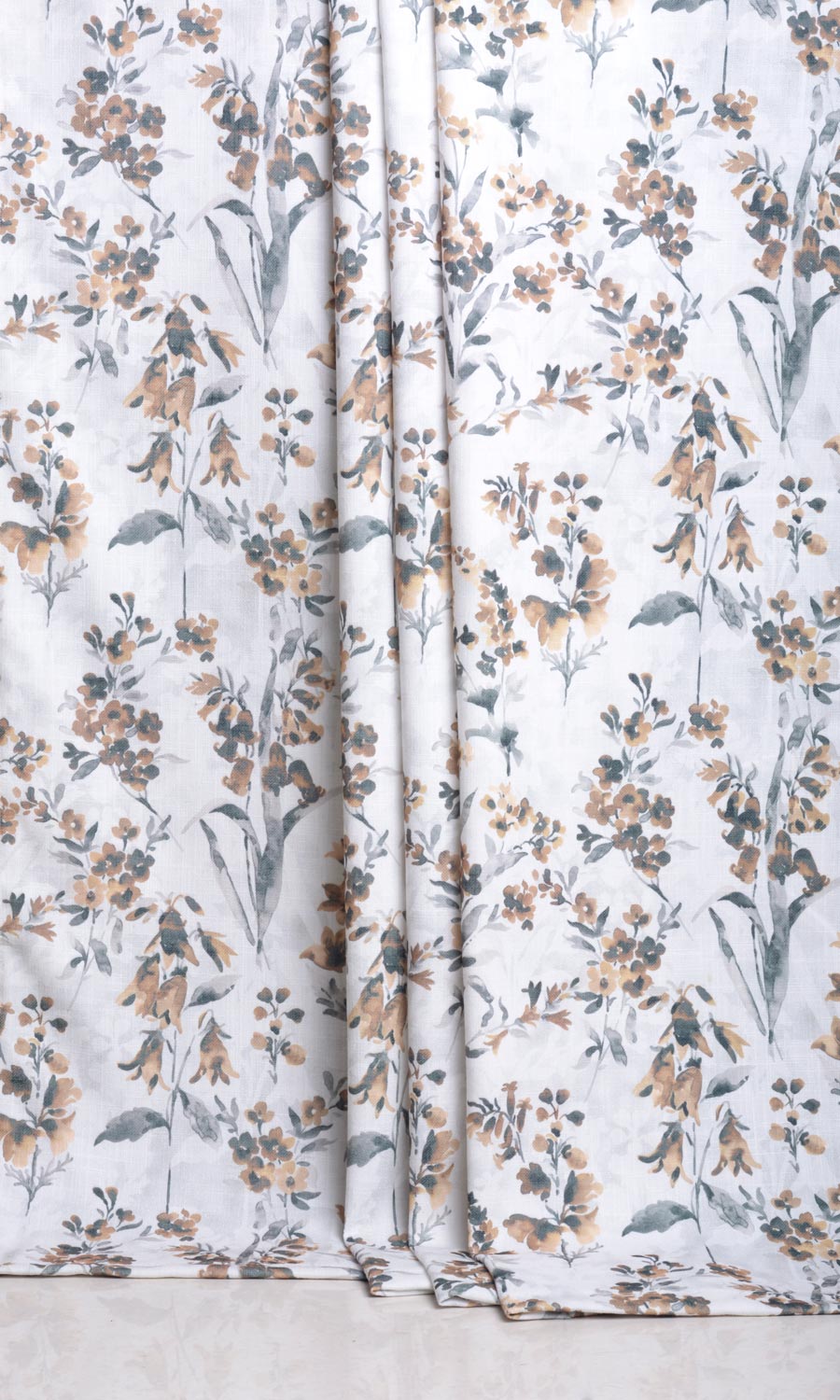 Floral Print Home Décor Fabric By the Yard (Beige/ Brown)