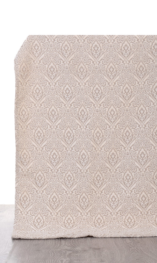 Velvet Home Décor Fabric Sample (Ivory/ Beige)