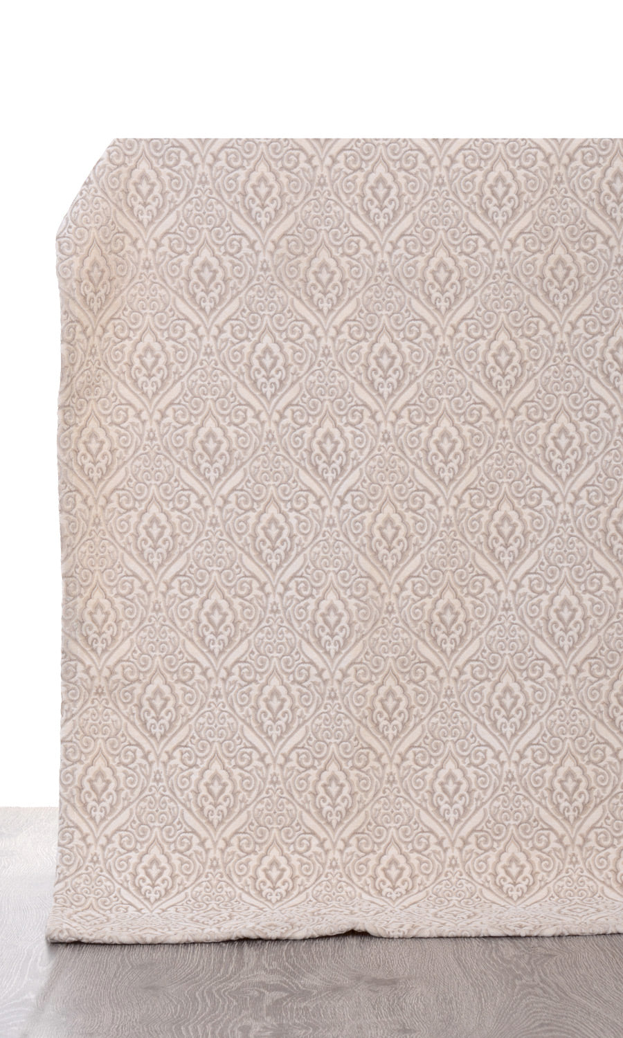 Velvet Home Décor Fabric By the Yard (Ivory/ Beige)
