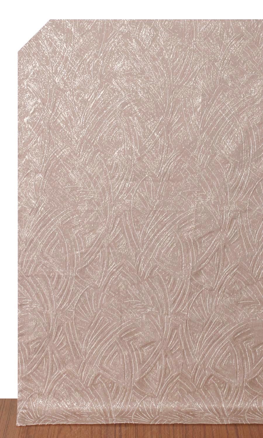Self-Patterned Poly-Cotton Window Treatments Fabric Sample (Blush Pink)