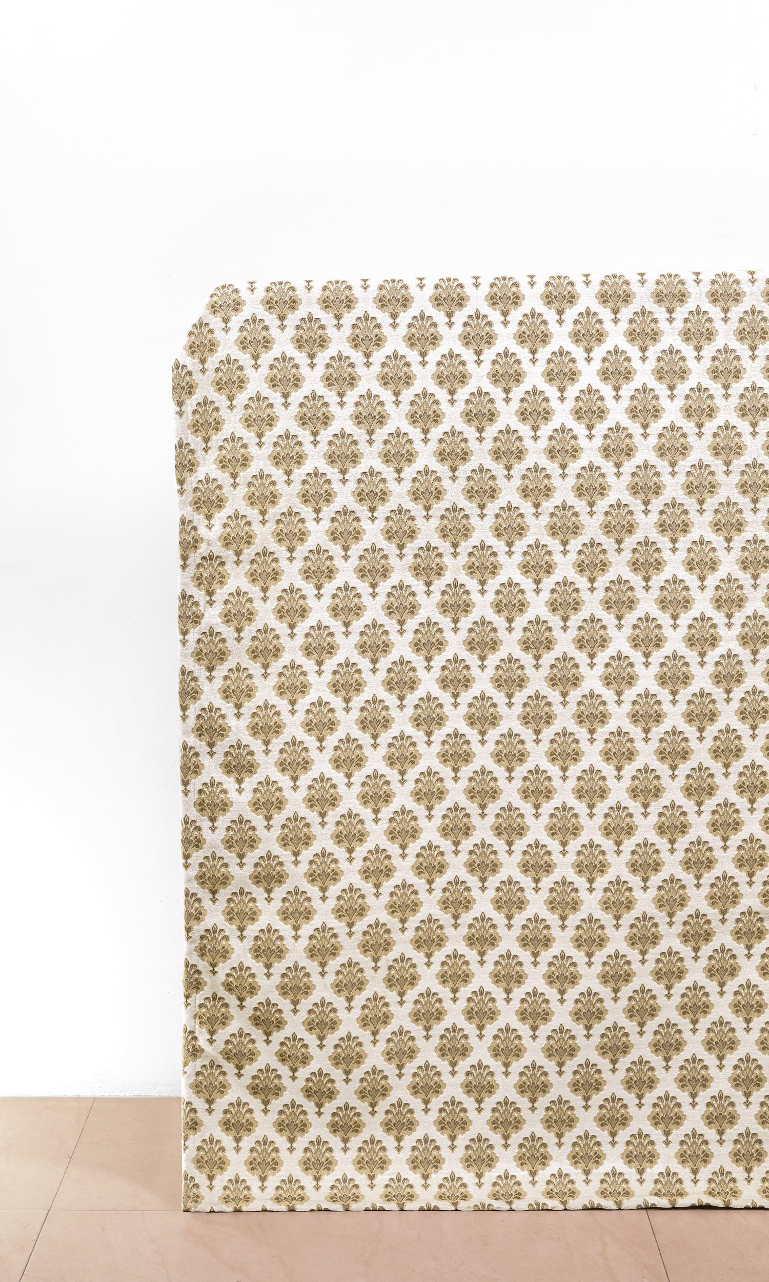 Damask Velvet Home Décor Fabric By the Yard (Beige/ Brown)