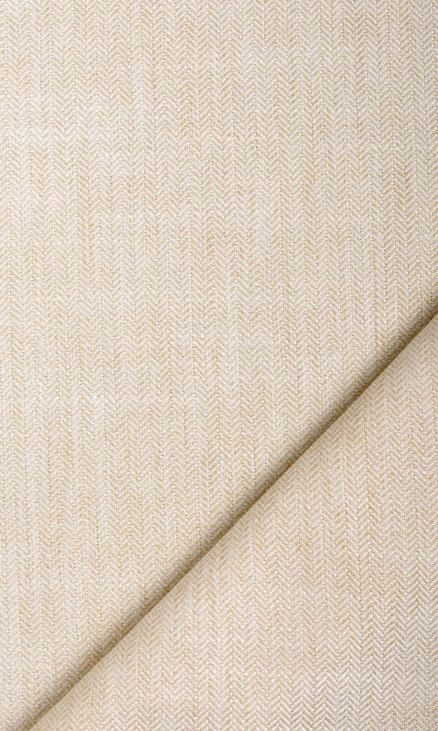 Herringbone Textured Window Treatments Fabric By the Yard (Ivory Beige)