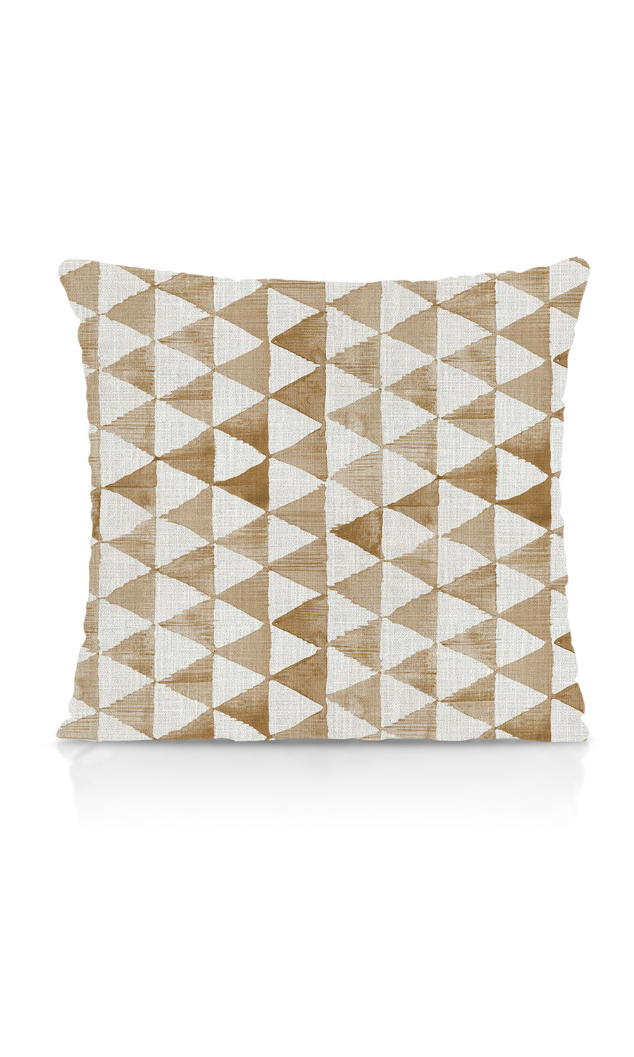 Triagonal Print Home Textile Fabric Material Sample (Eggshell White/ Brown)