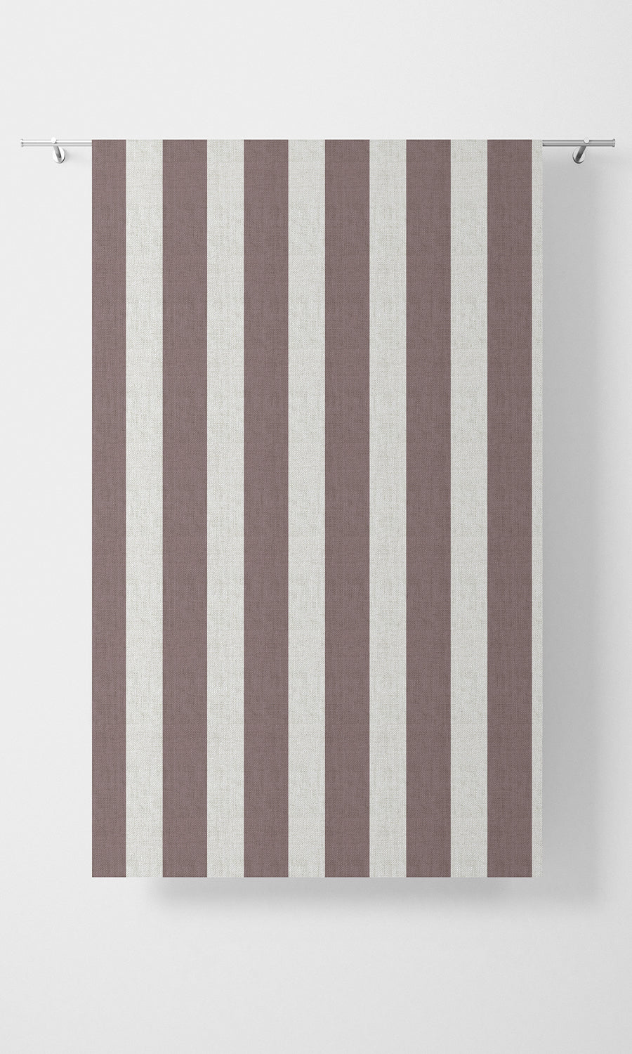 Striped Fabric Material By the Metre (Plum Purple)