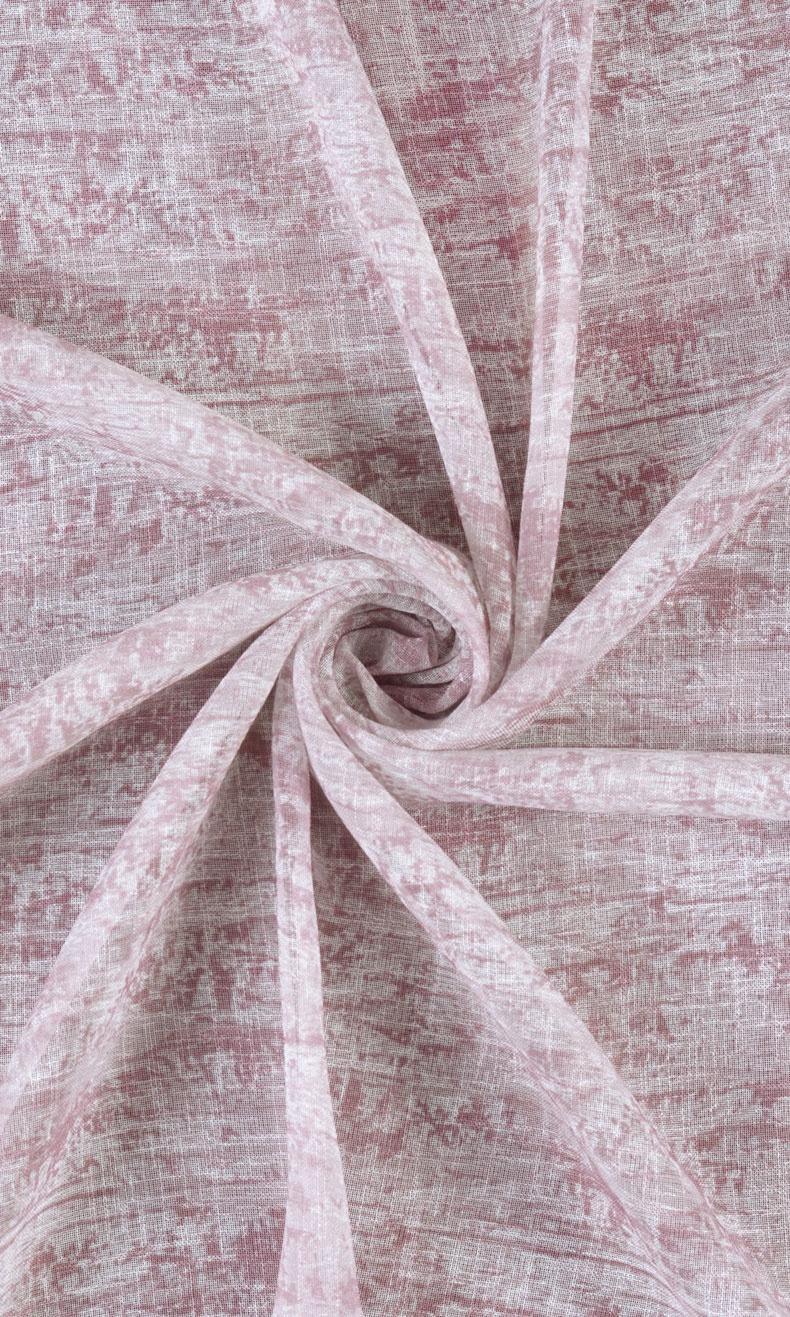 Textured Sheer Home Textile Fabric Material By the Yard (Pink)