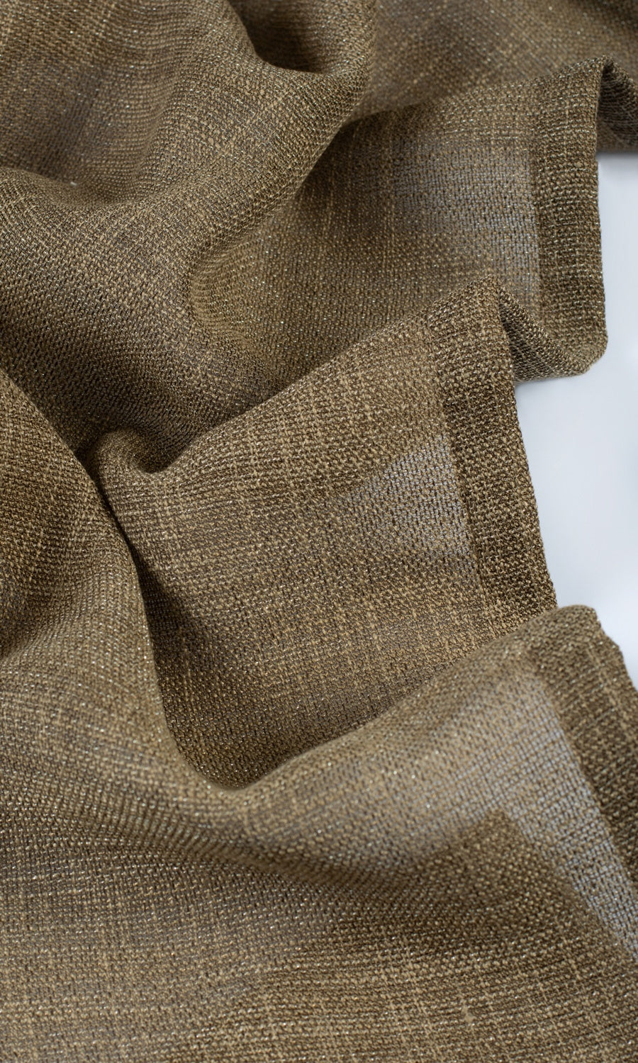 Textured Sheer Home Décor Fabric By the Yard (Cedar Brown)