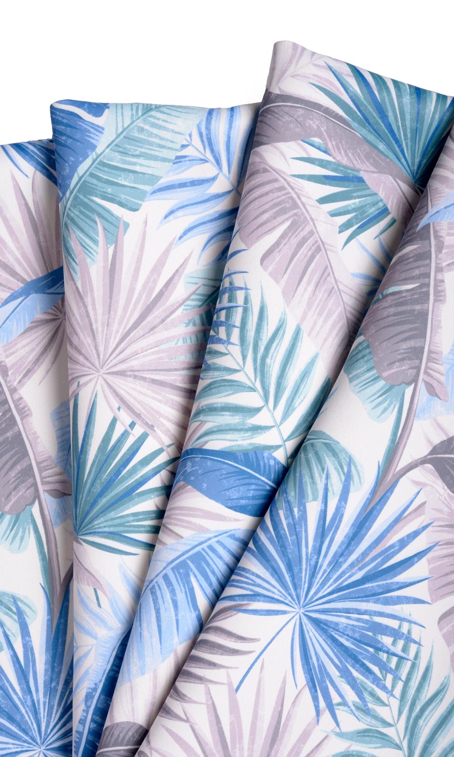 Botanical Floral Fabric By the Yard for Curtains & Drapes (Blue/ Purple)