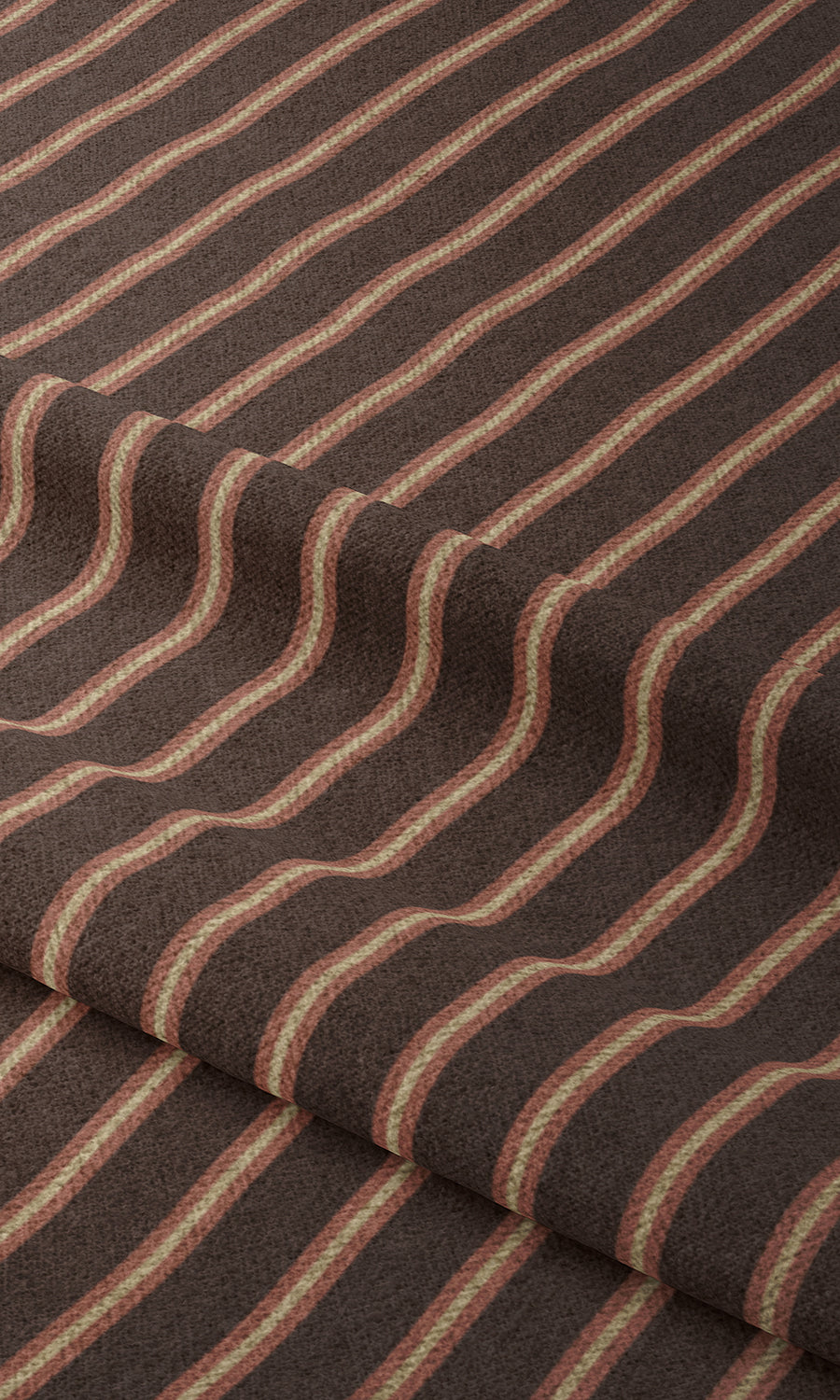 Modern Striped Free Fabric Material Sample (Wine/ Coffee)