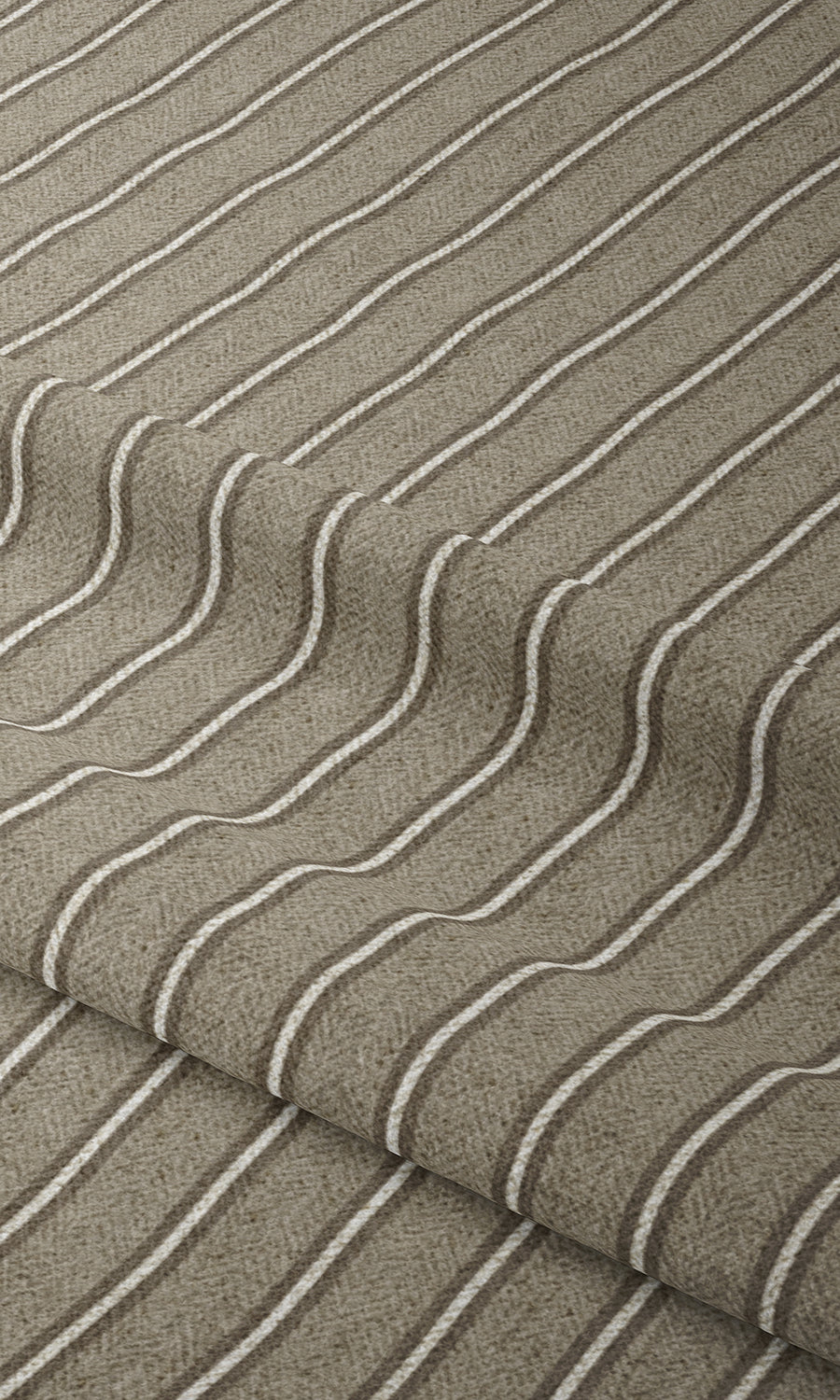 Modern Striped Print Home Textile Fabric Material By the Yard (Brown & Beige)