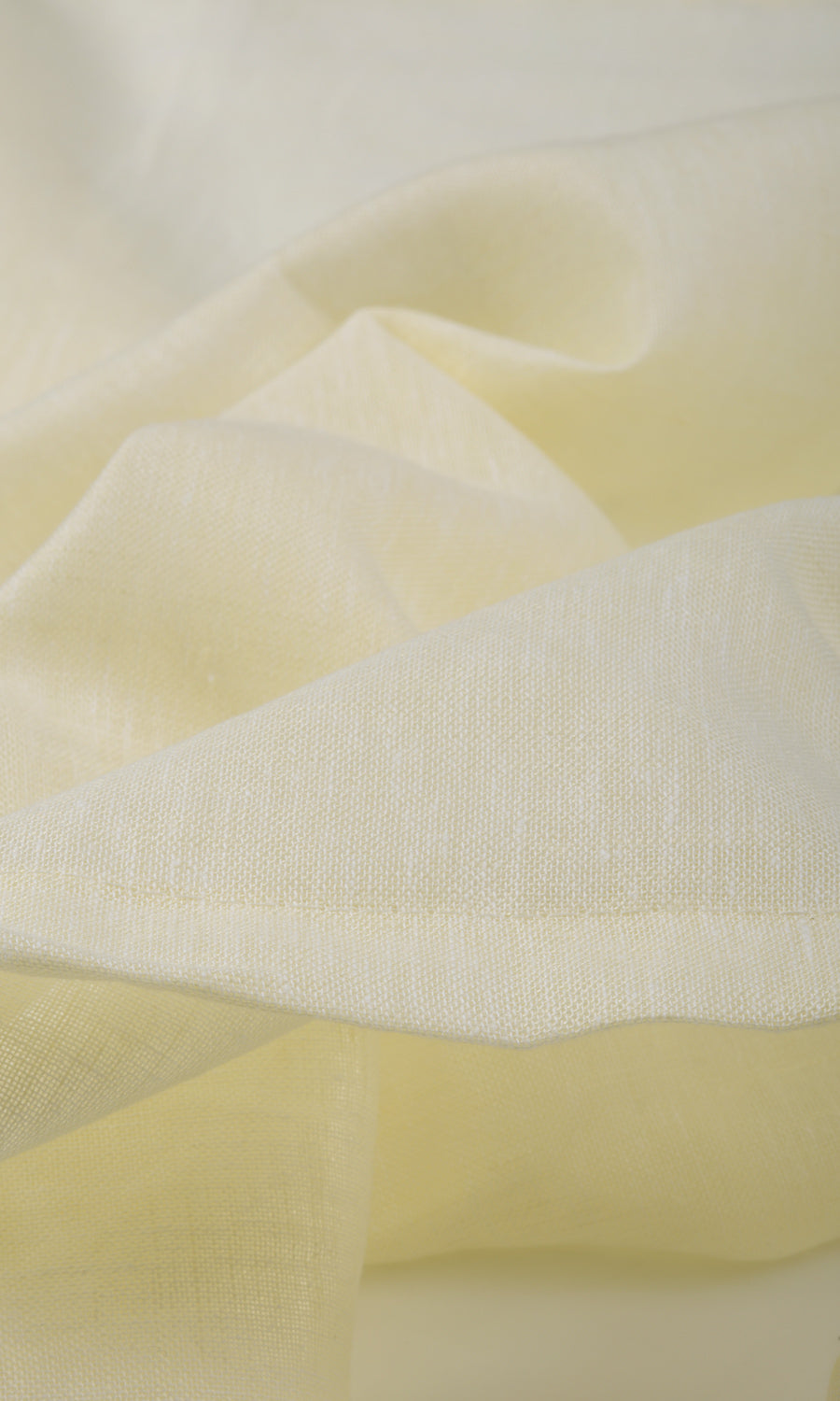 Linen Sheer Window Treatments Fabric By the Yard (Warm Ivory/ Pale Yellow)