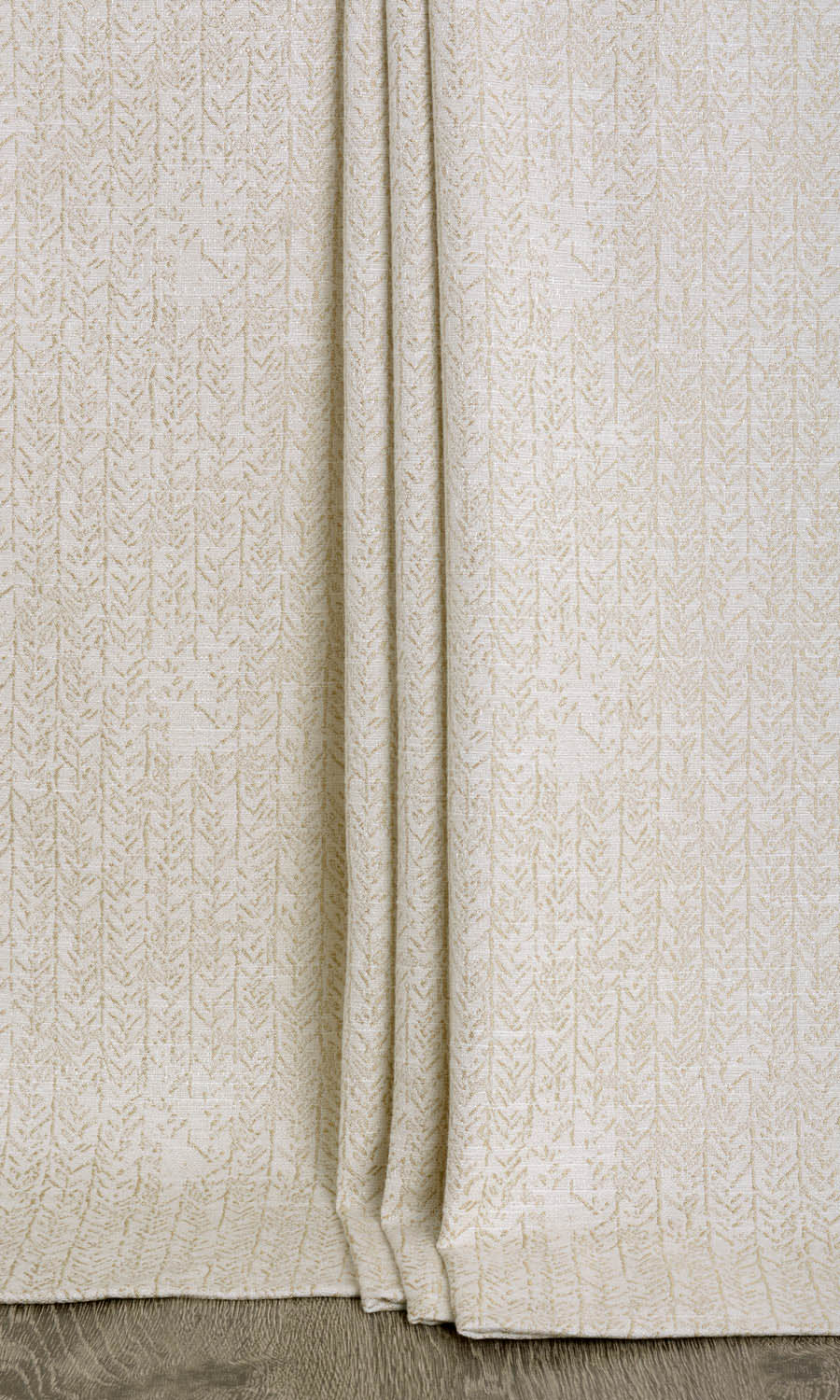 Herringbone Print Home Décor Fabric By the Yard (Off White/ Pale Beige)