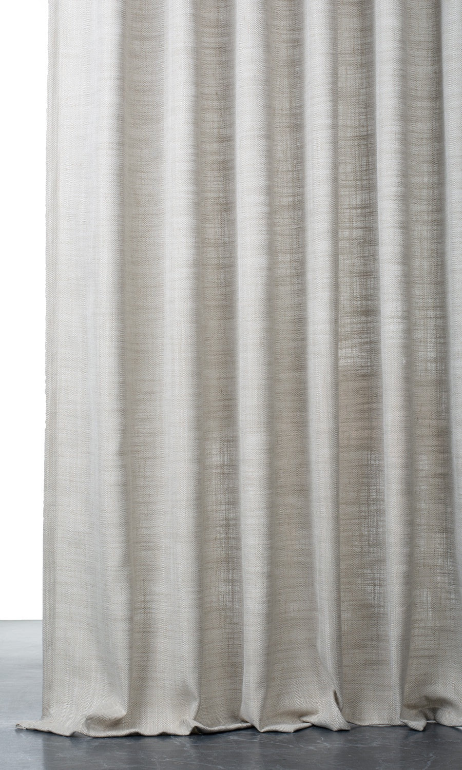 Textured Linen Blend Window Treatments Fabric By the Yard (Warm Gray-Brown)