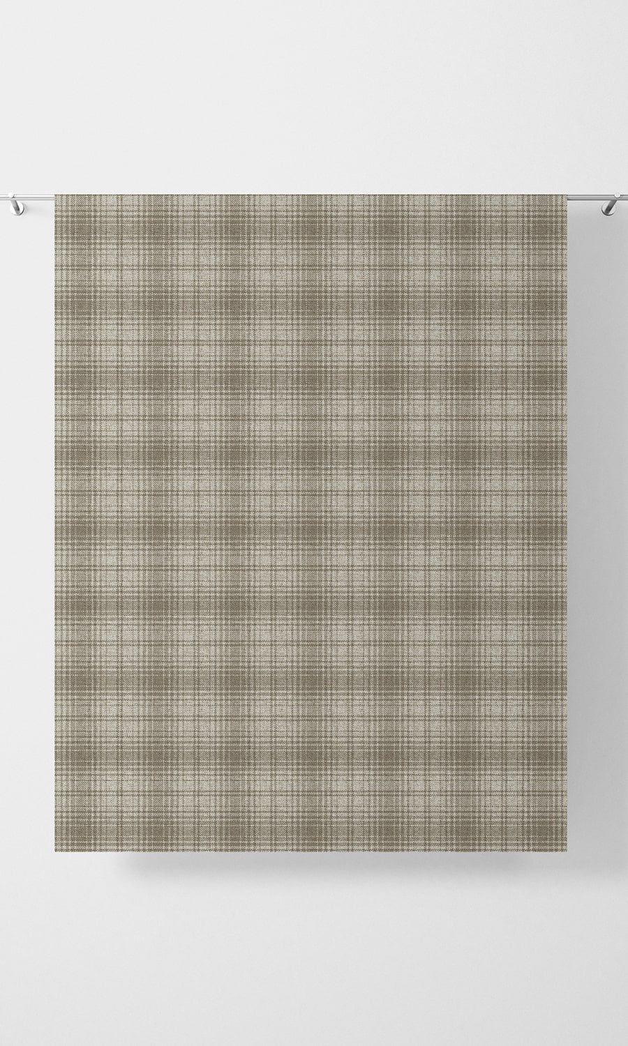 Plaid Patterned Home Décor Fabric By the Yard (Beige/ White)