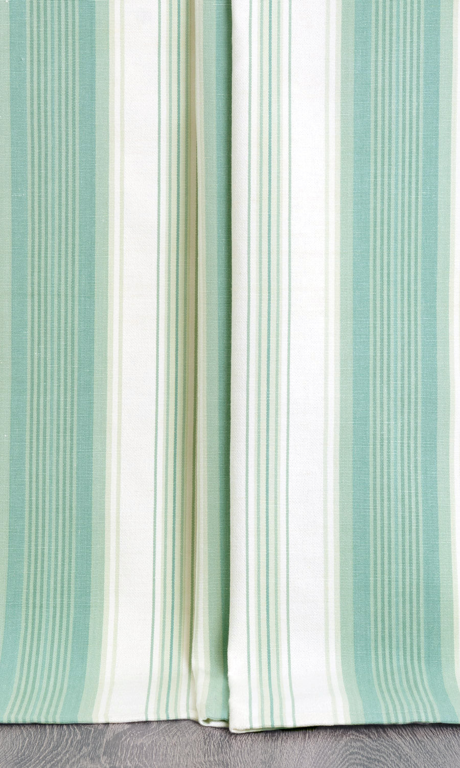 Striped Fabric By the Yard for Curtains & Drapes (Seafoam Green/ White)