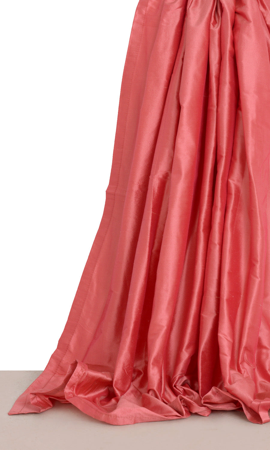 Shantung Silk Window Treatments Fabric Sample (Pink Punch)