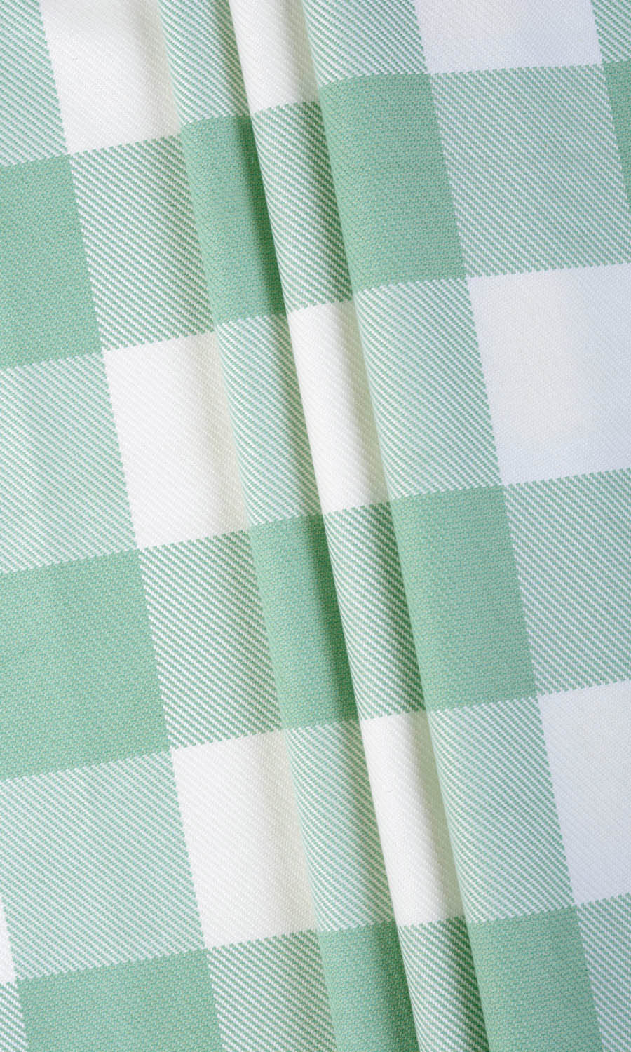 Buffalo Check Home Textile Fabric Material By the Yard (Aqua Blue/ Foam White)