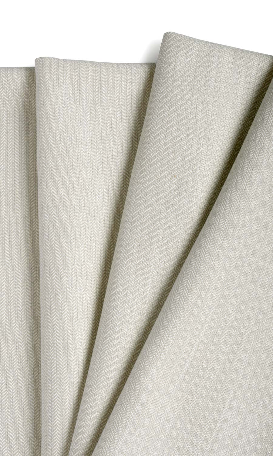 Herringbone Textured Home Textile Fabric Material Sample (Pale Grey)