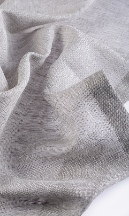 Linen-Cotton Sheer Home Décor Fabric By the Yard (Pale Gray)