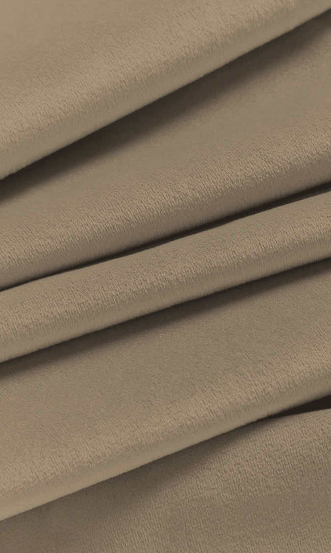 Velvet Home Décor Fabric By the Yard (Fawn/ Tan Brown)
